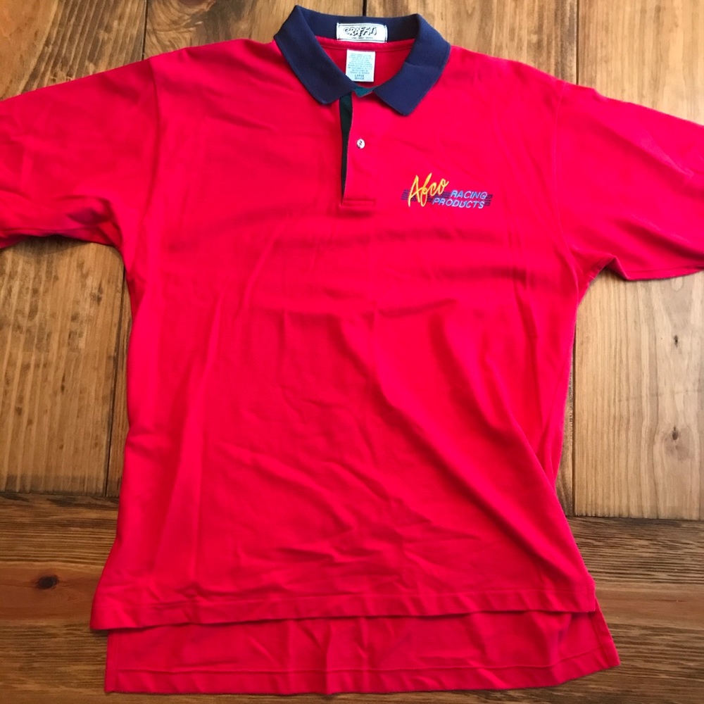 Vintage Afco Racing Products Graffiti Polo Shirt
